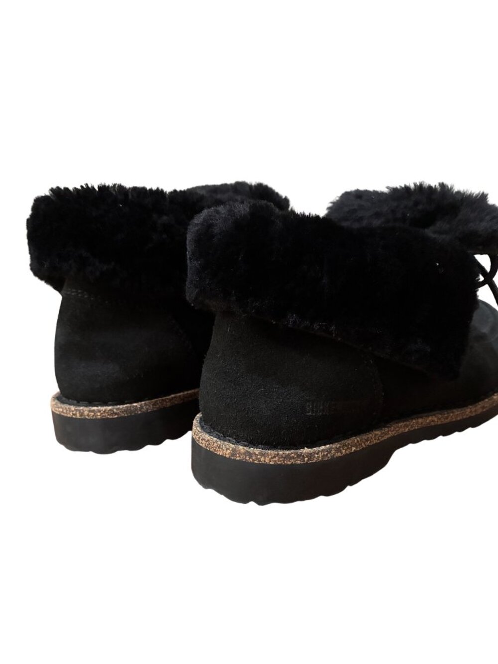 Birkenstock Bakki Black Suede Shearling Lined Ankle Boots EU 38 US 7 Winter/Fall - Picture 7 of 7